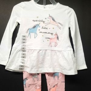 Carters Girls Pink I Love Mommy Sparkle Tank Top 3m